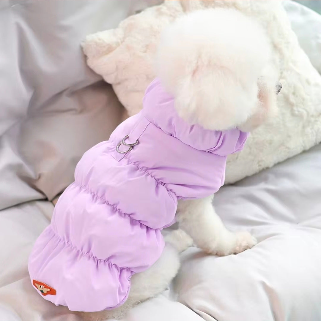 Doudoune douillette pour chien doublée polaire