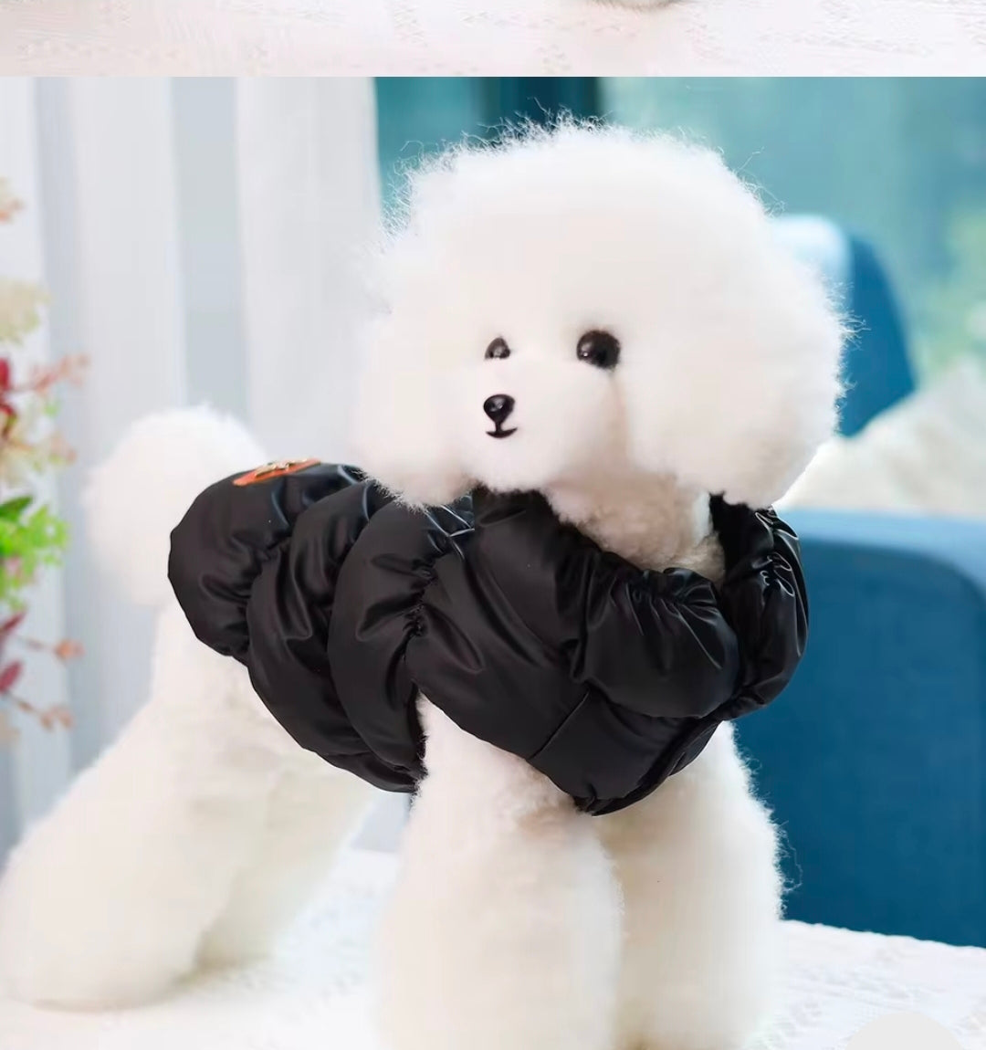 Doudoune douillette pour chien doublée polaire