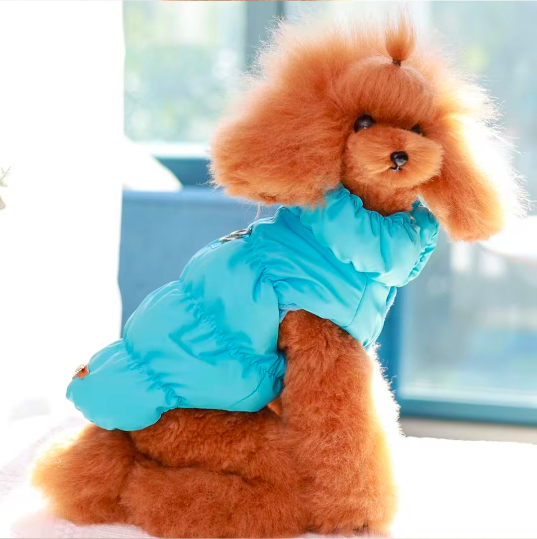Doudoune douillette pour chien doublée polaire