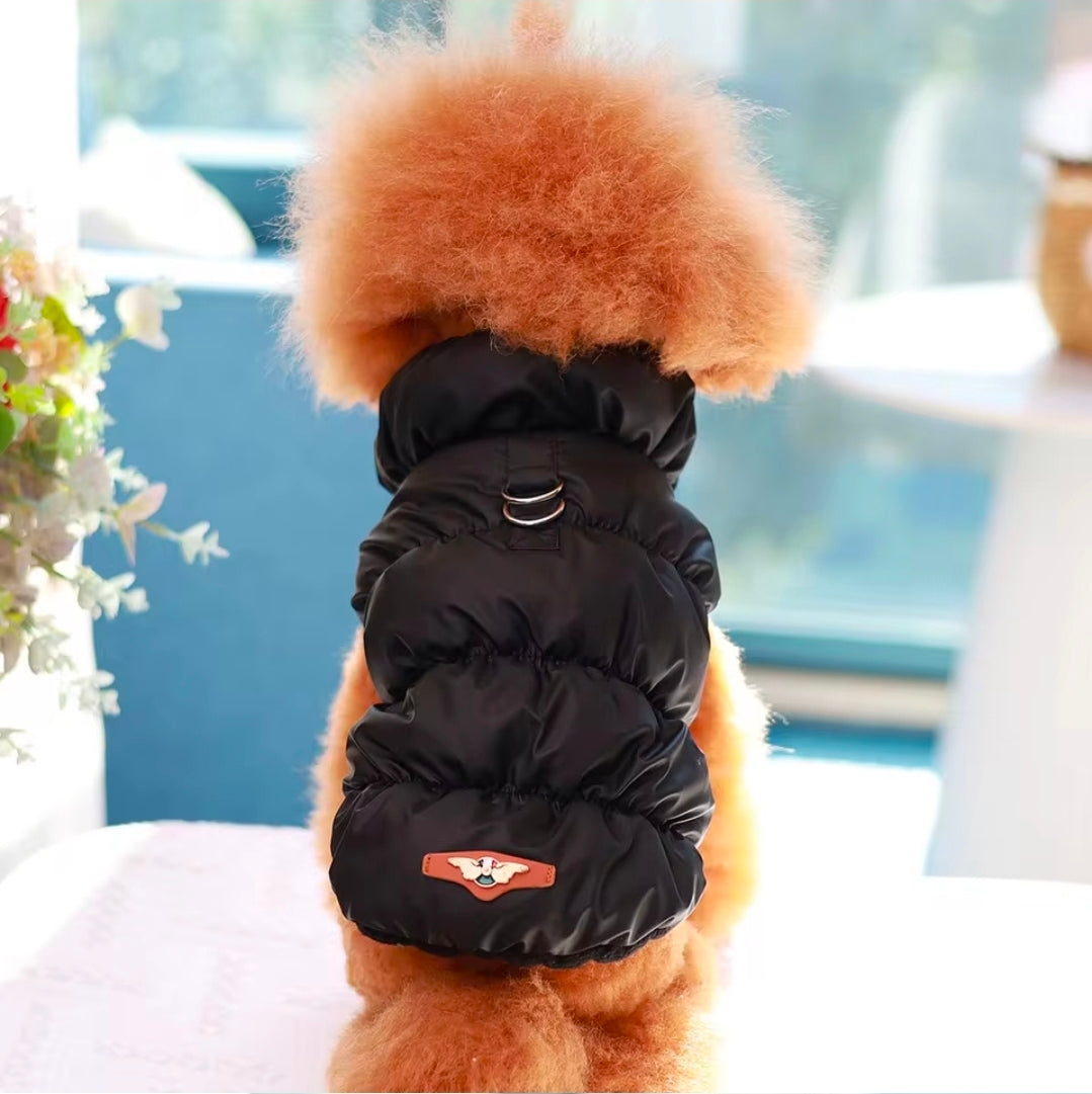 Doudoune douillette pour chien doublée polaire