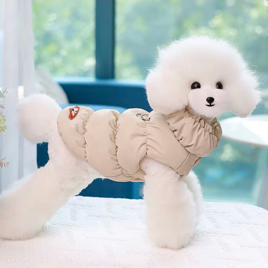 Doudoune douillette pour chien doublée polaire